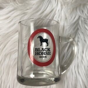 Vintage Black Horse beer glass